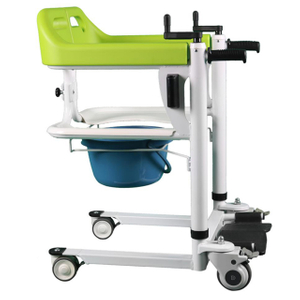 Cadeira de transferência multifuncional de preço barato Cadeira de transferência de paciente com cadeira elevatória com cômoda